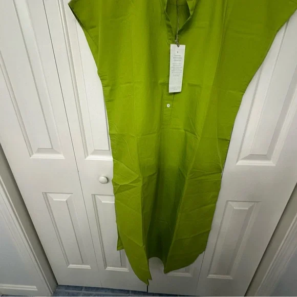 Sale‼️Nicobar Apple Green Sleeveless Button-Up Dress with side pockets size 2XL - Picture 6 of 12